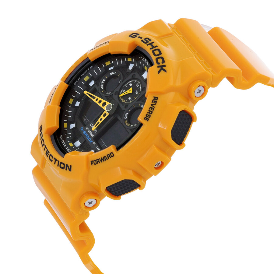 Casio G-Shock World Time Quartz Analog-Digital Black Dial Men's Watch ...