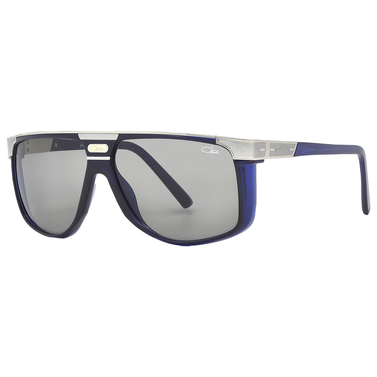 Cazal 607 Occhiali Da Sole Unisex - Montatura Trasparente Lenti Blu Sfumato - Usato Perfetto
