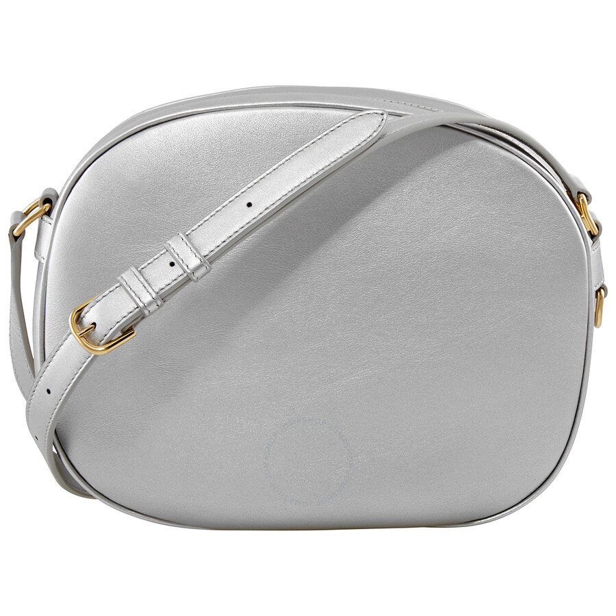 silver camera bag