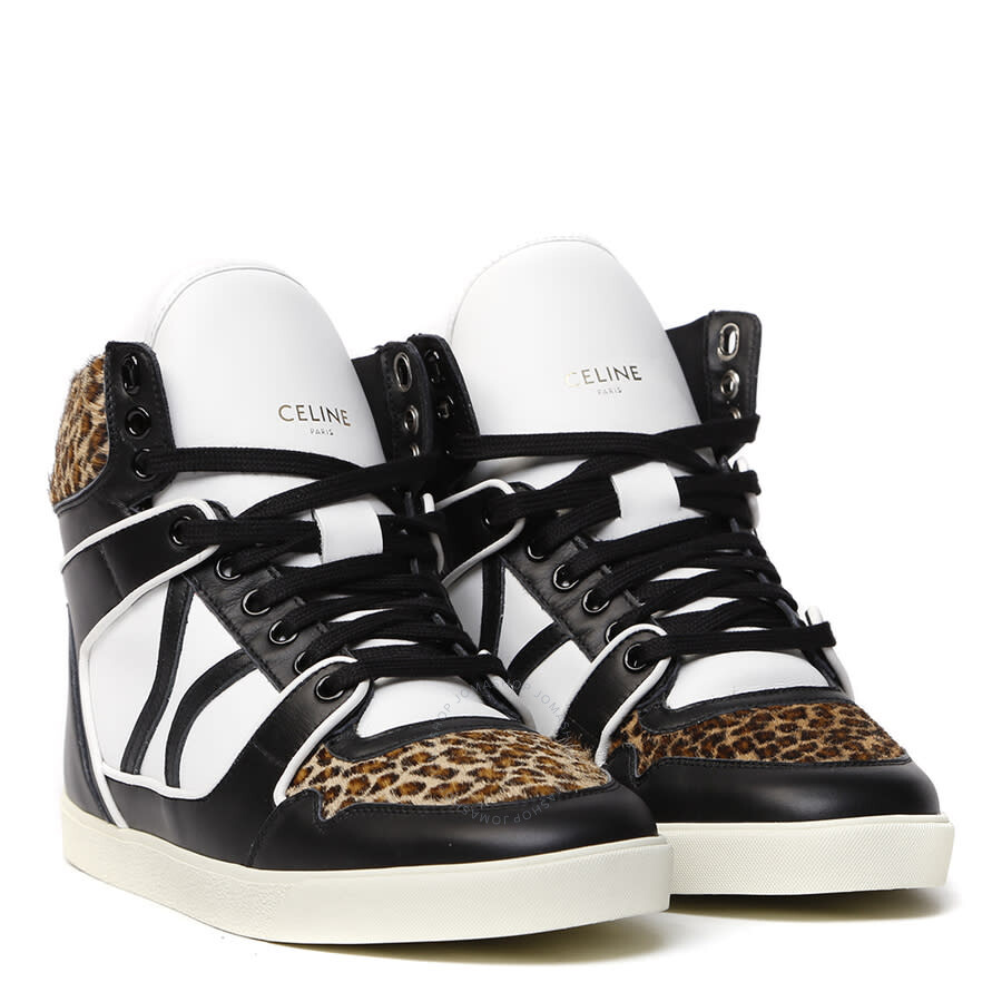 Celine Break 'Leopard' Men's Black High Top Sneakers 337763400C.38HB