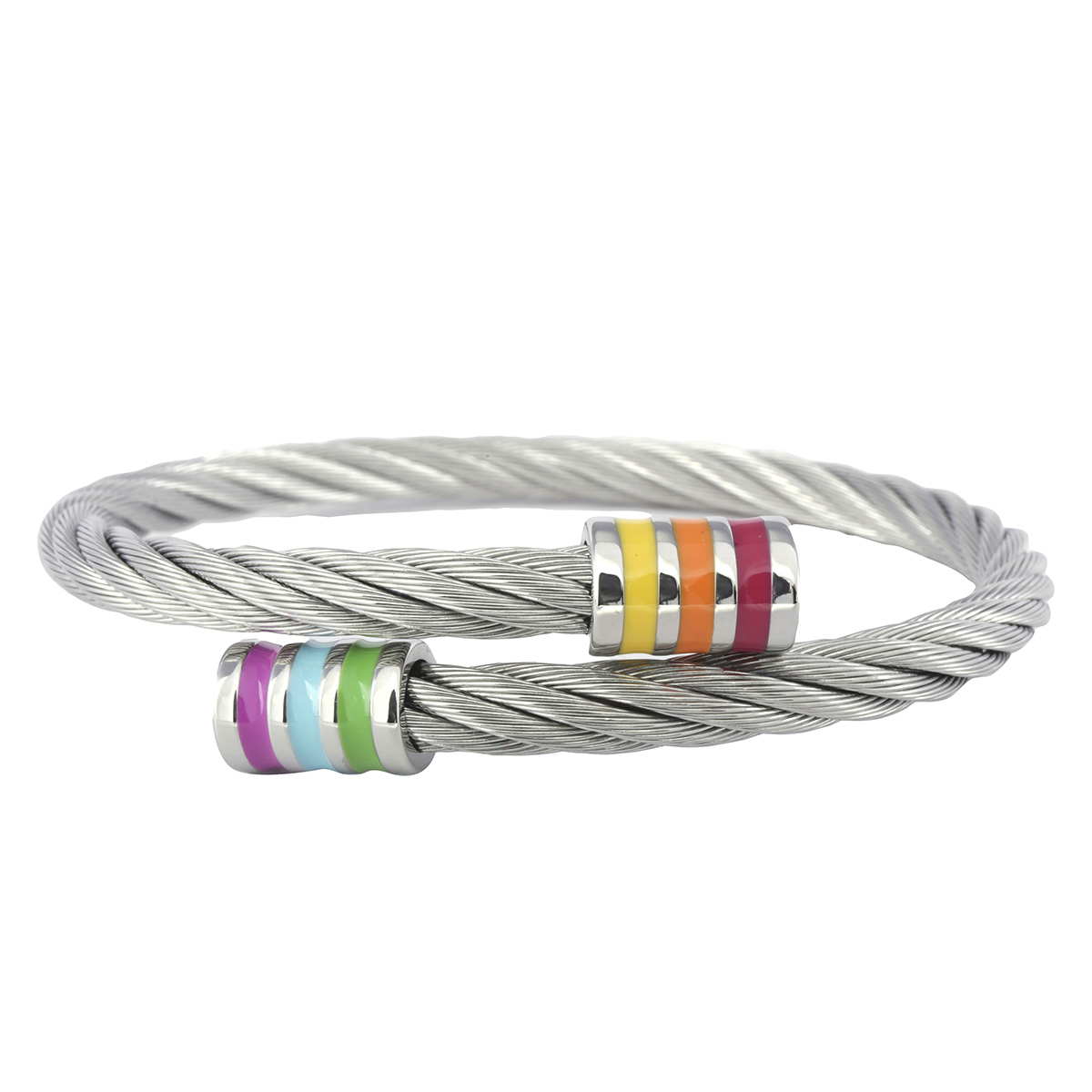 Cable Bangles Charriol Celtic Rainbow Stainless Steel Cable Bangle, Size XL 04-101 ...