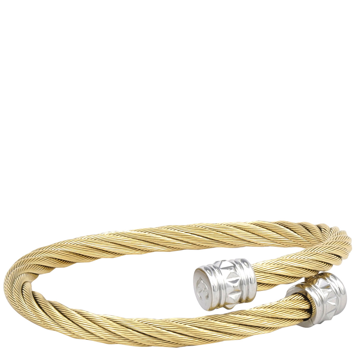 Cable Bangles Charriol Celtic Yellow Gold PVD And Steel Cable Bangle, Size S 04-401 ...