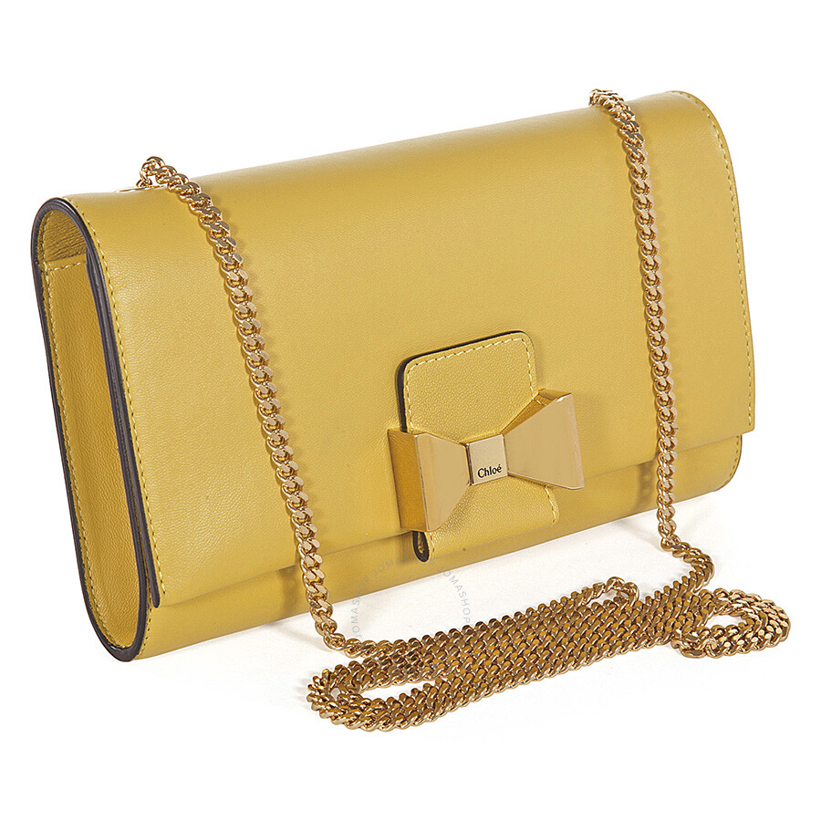 Chloe Bobbie Wallet On A Chain In Sun Yellow 3P0495889251