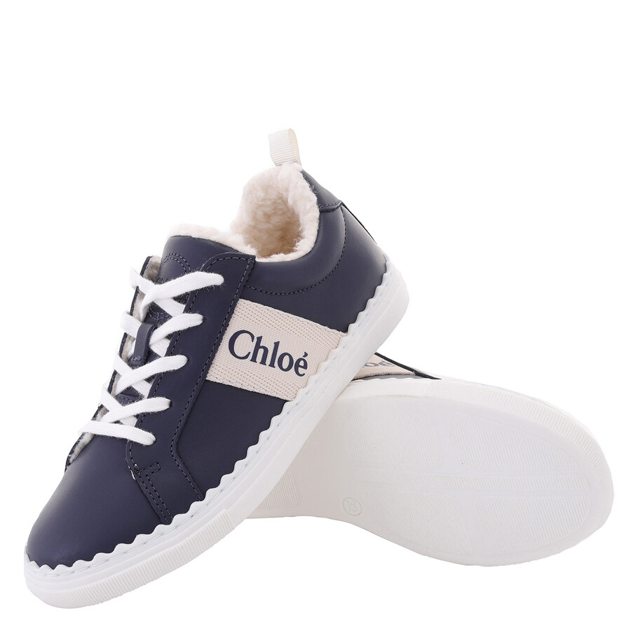 navy chloe trainers