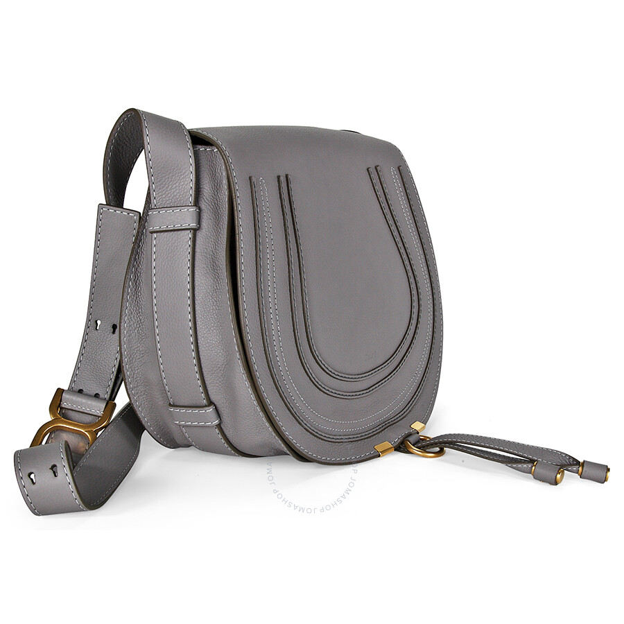 Chloe Marcie Small Saddle Bag Cashmere Grey 3S090516106T