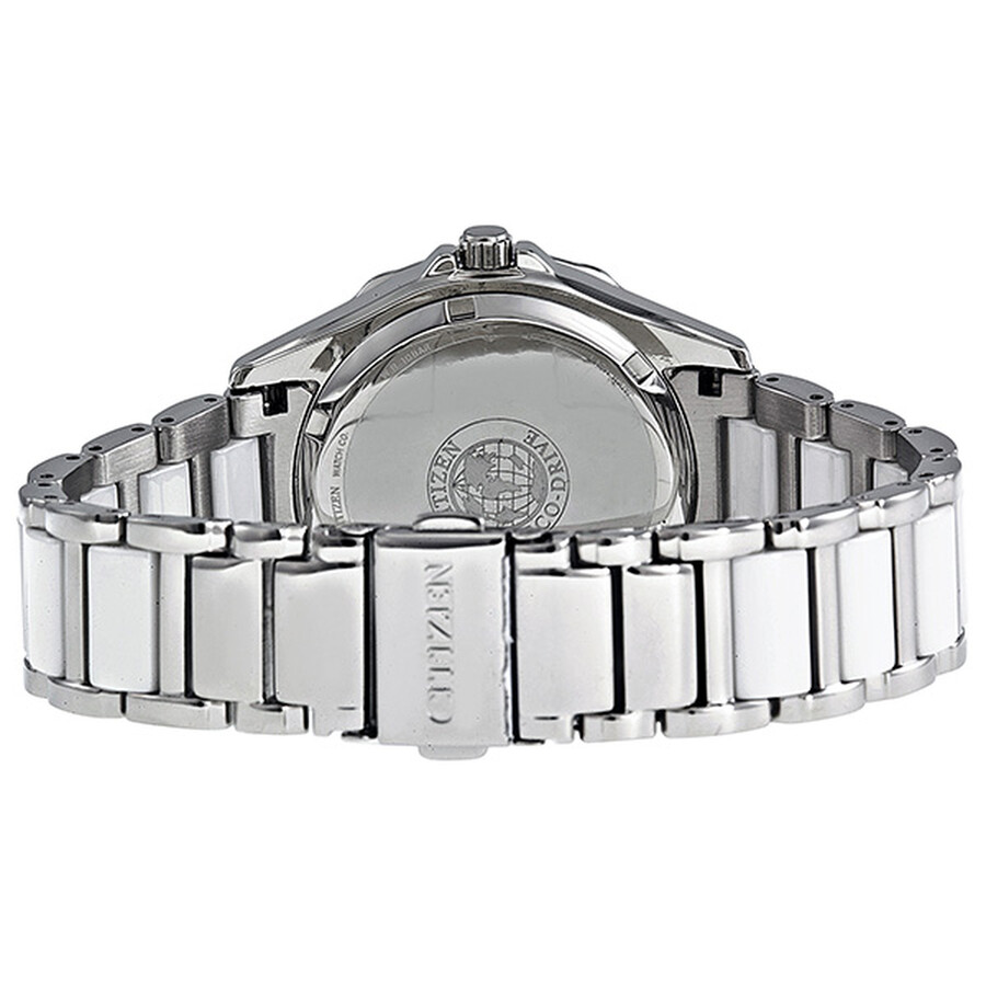 Citizen Ceramic EcoDrive Diamond White Dial Ladies Watch EM003059A