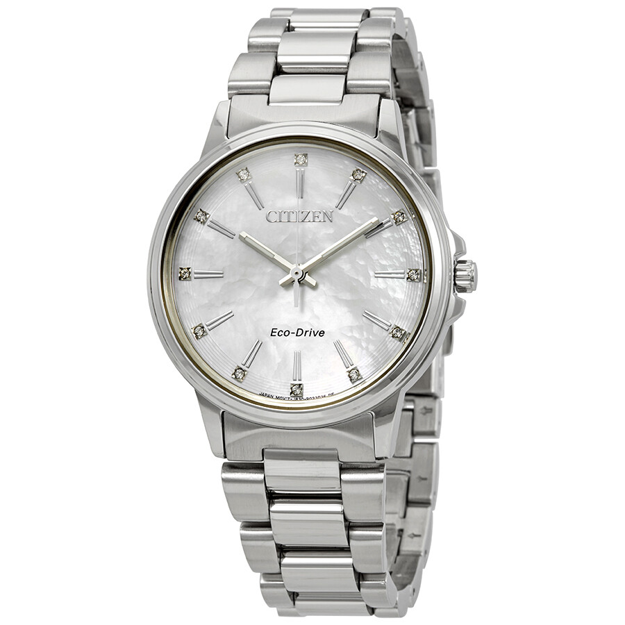 Citizen Chandler EcoDrive Diamond White Mother of Pearl Dial Ladies