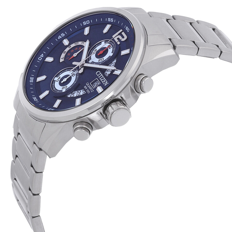 Citizen Chronograph Quartz Blue Dial Watch AN3690-56L 4974374336637 ...