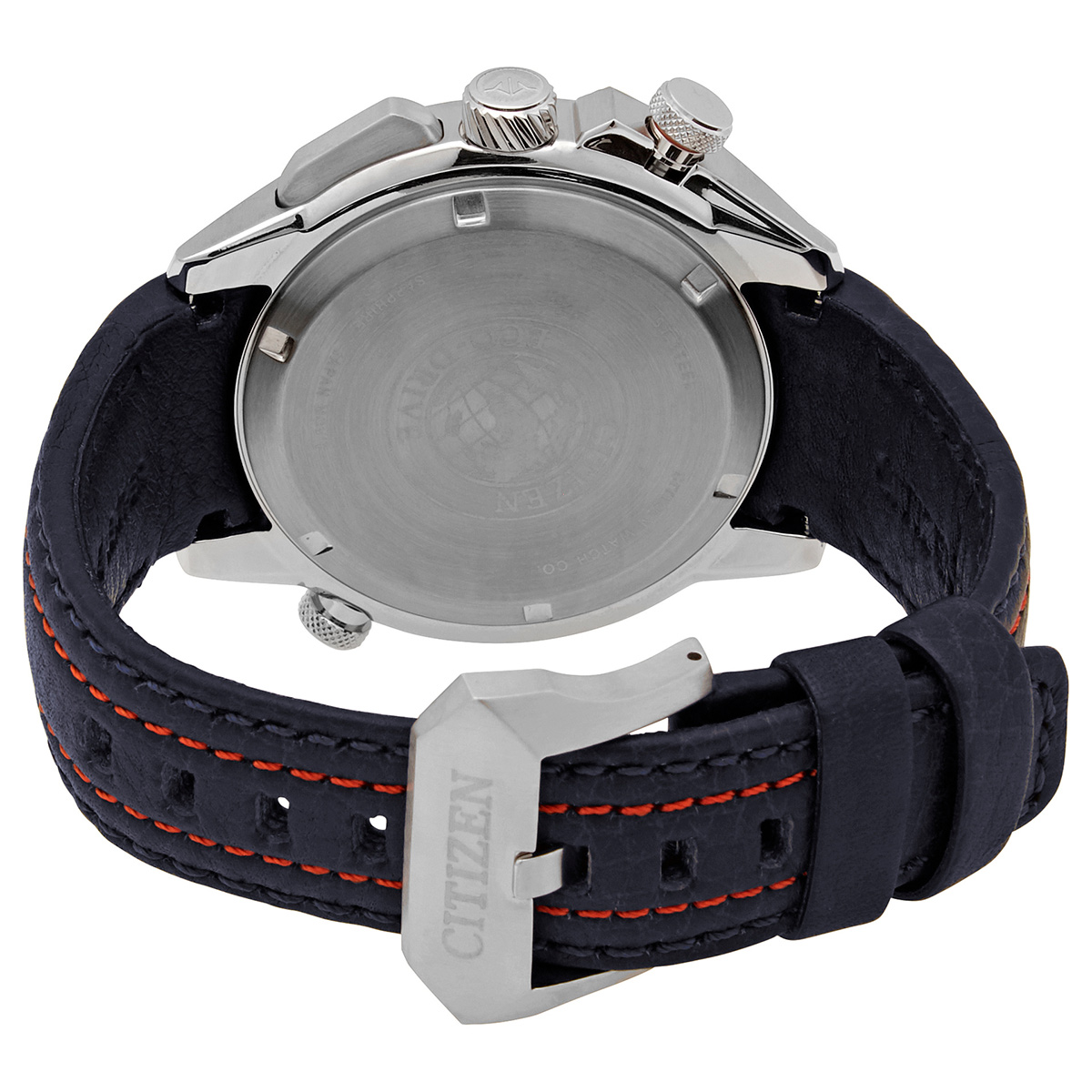 OROLOGIO CITIZEN UOMO Calendario Fasi Lunari Quadrante Blu Pelle Nera