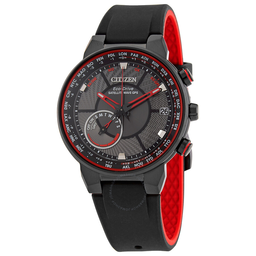 Citizen Satellite World Time Eco Drive Black Dial Men #39 s Watch CC3079