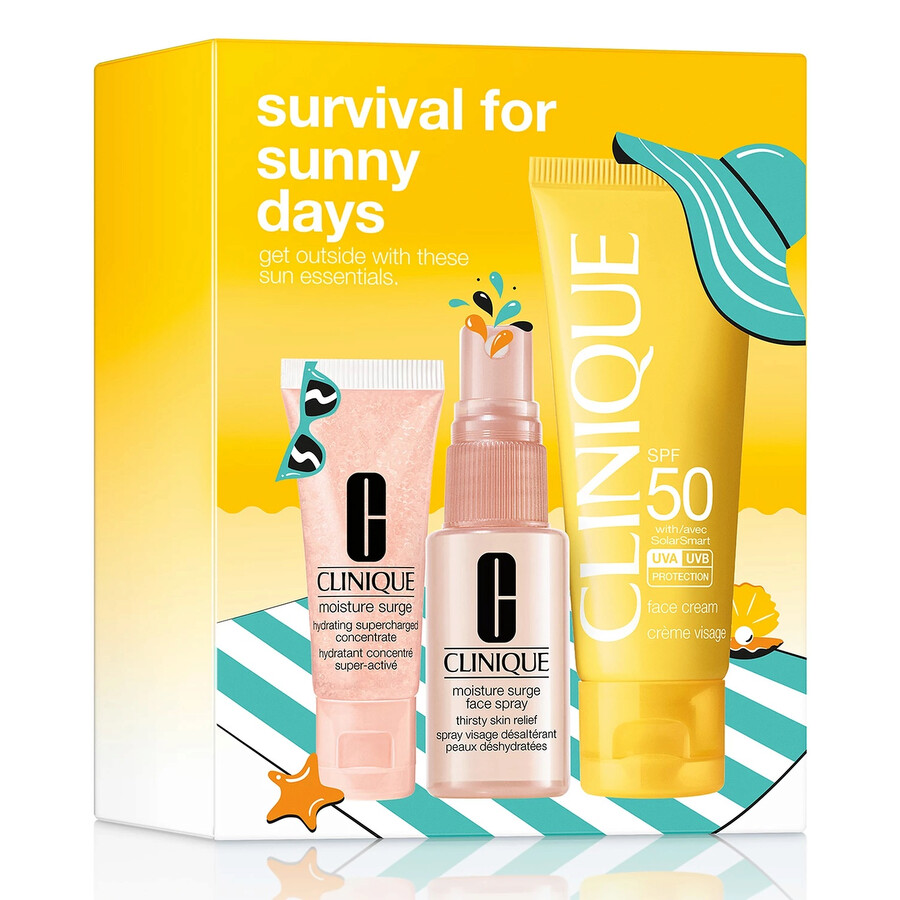 Clinique 3Pc. Survival For Sunny Days Set ( Sunscreen 50ml, Moisture