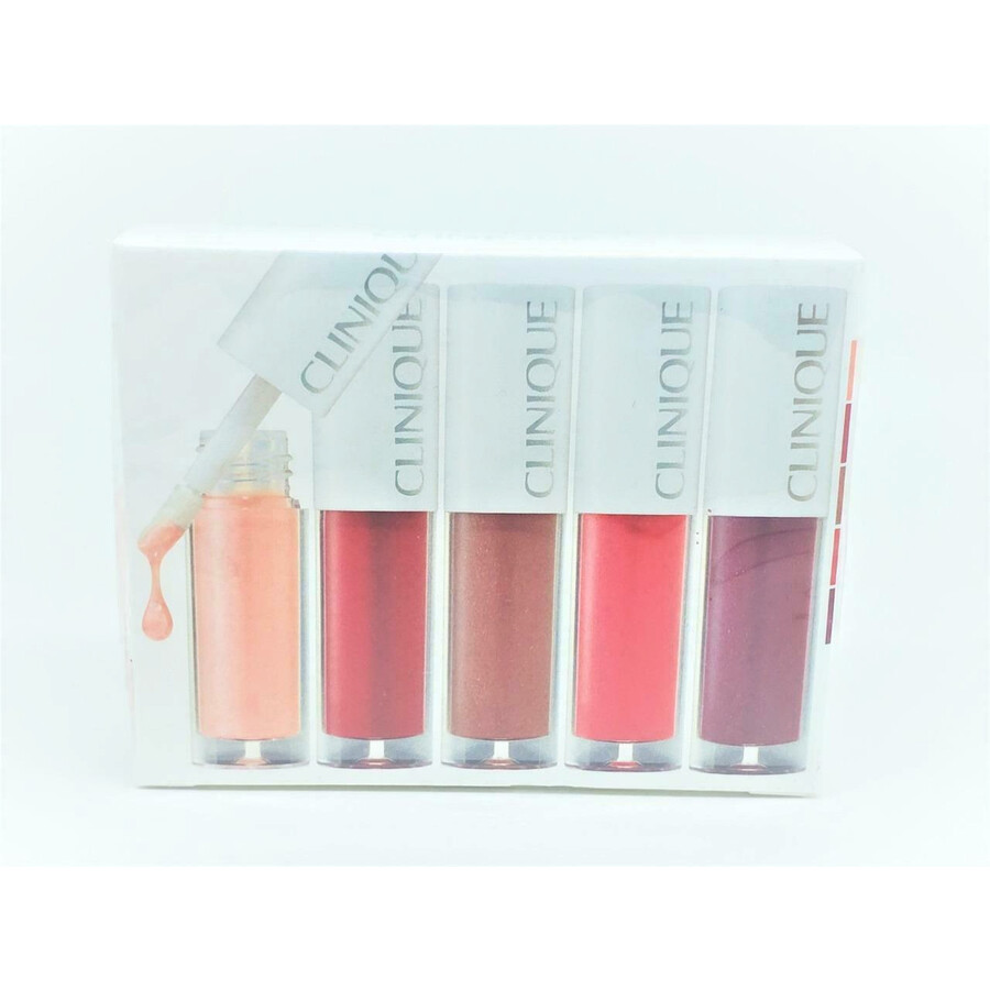 Clinique Pop Splash Lip Gloss Plus Hydration Set for Women 5 X 0.05oz
