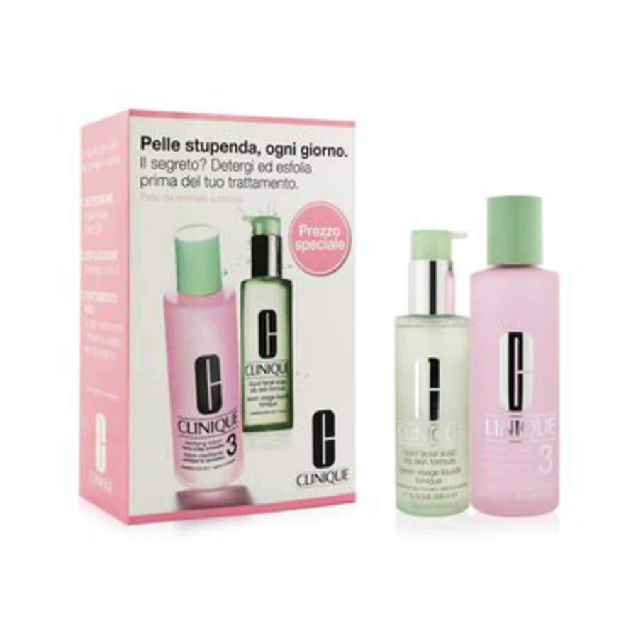 Clinique Unisex Cleansing + Exfoliation Set Gift Set Skin Care