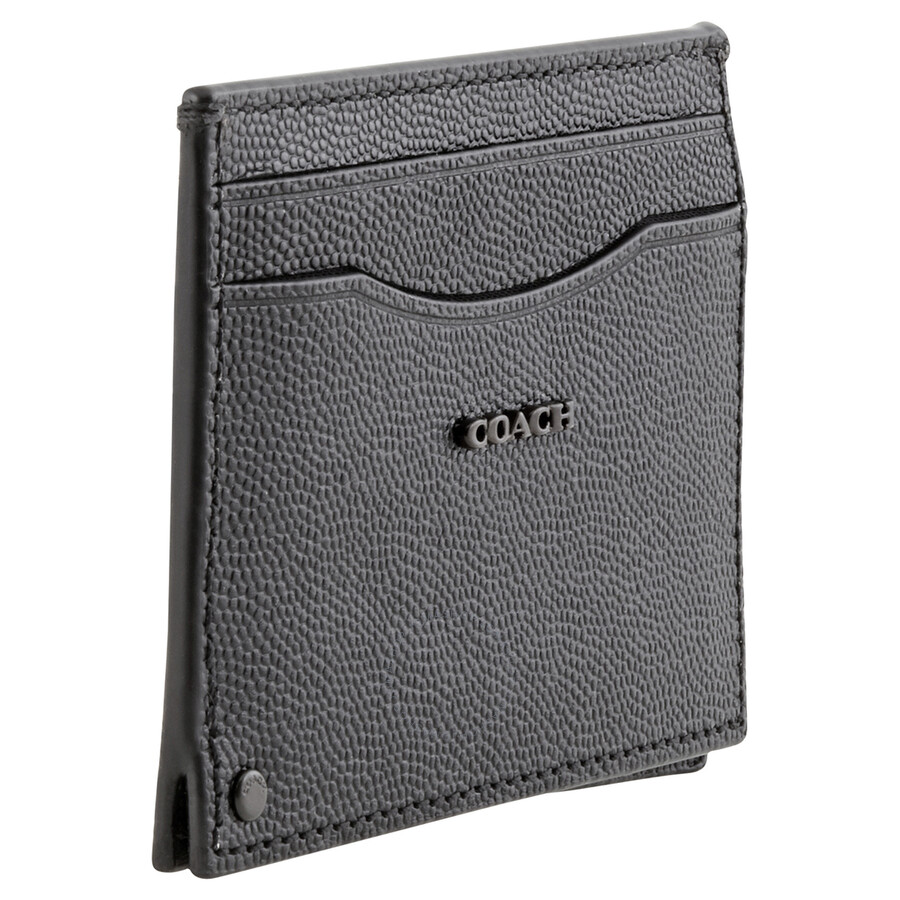 Coach Black Men's Swivel Card Case 66830 BLK 192643580763
