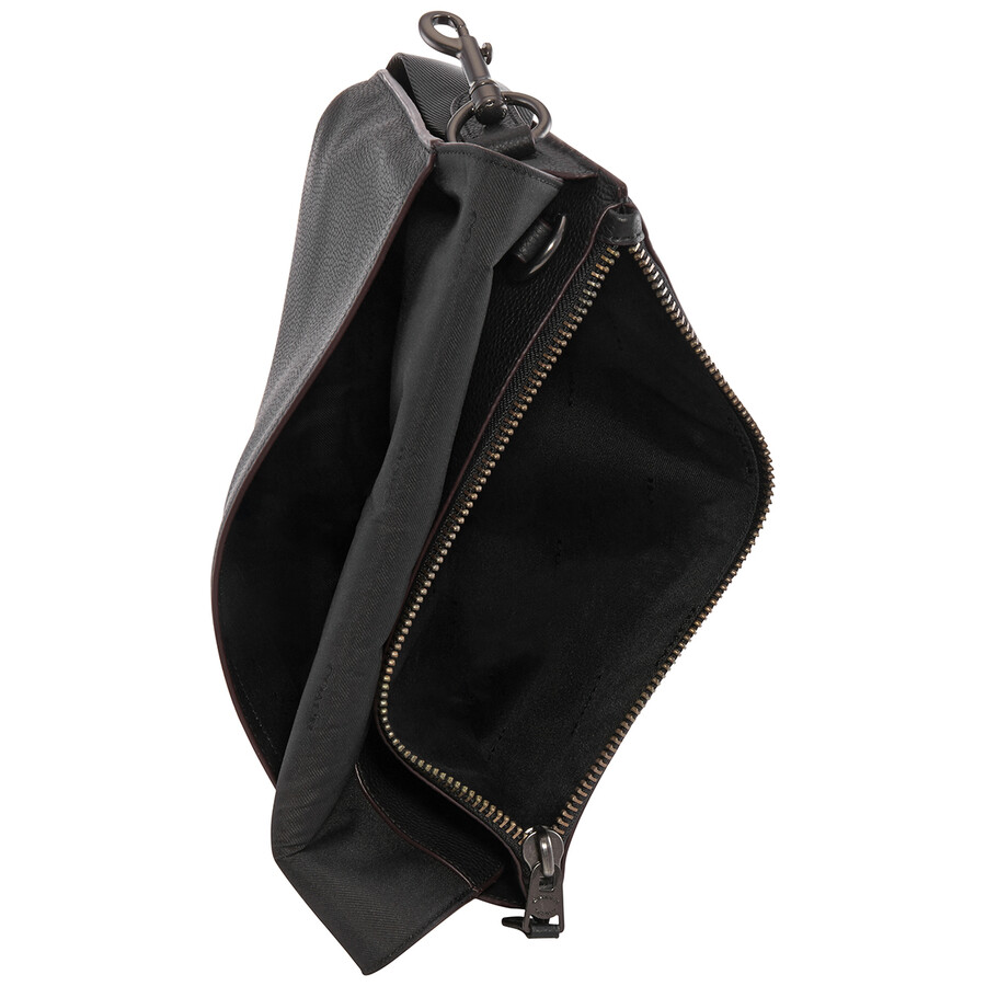 Coach Black Pebbled Leather Metropolitan Soft Flap Messenger Bag 76196