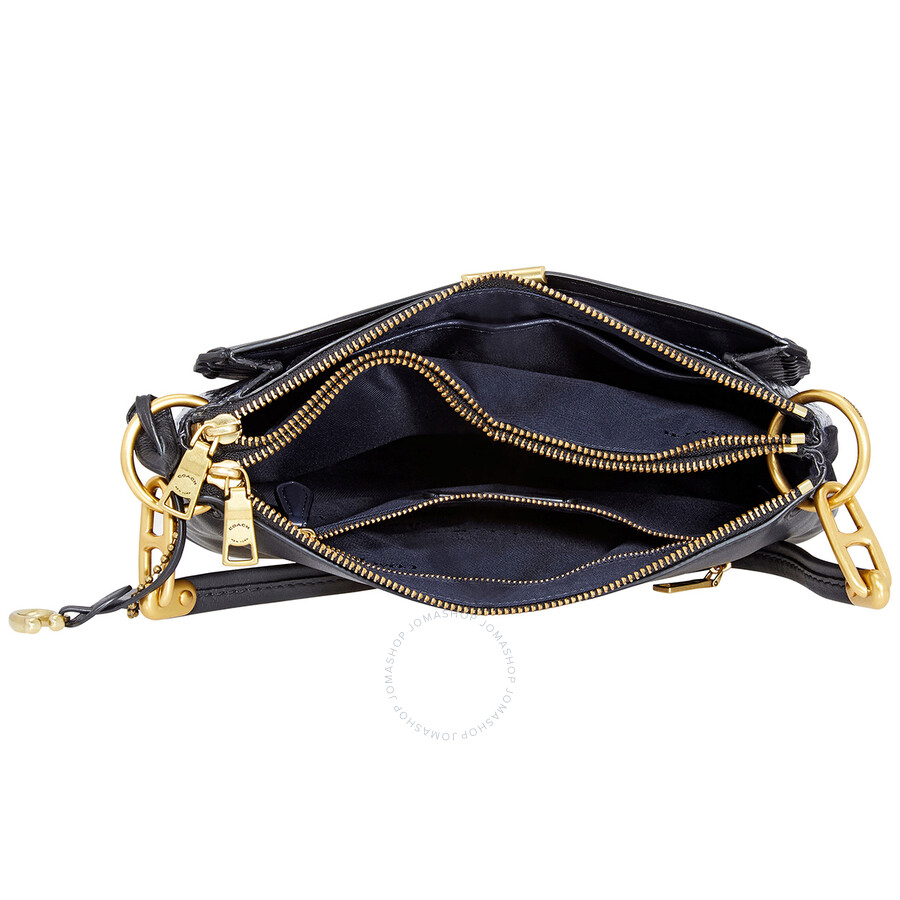 Coach Black/Multi Dreamer Shoulder Bag With Whipstitch And Snakeskin