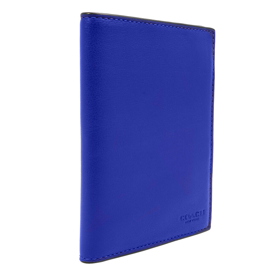 Coach Blue Calf Leather Passport Case 38080 193971484808