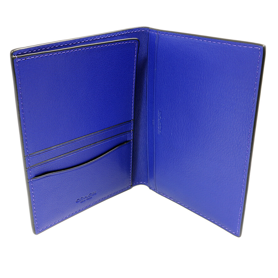 Coach Blue Calf Leather Passport Case 38080 193971484808