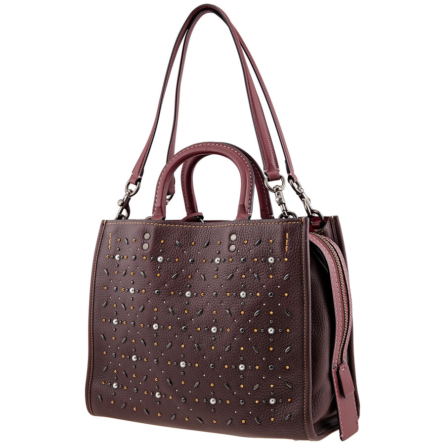 Coach Bp/Oxblood Ladies 12 1/4" (L) x 9 3/4" (H) x 5 1/2" (W) Shoulder