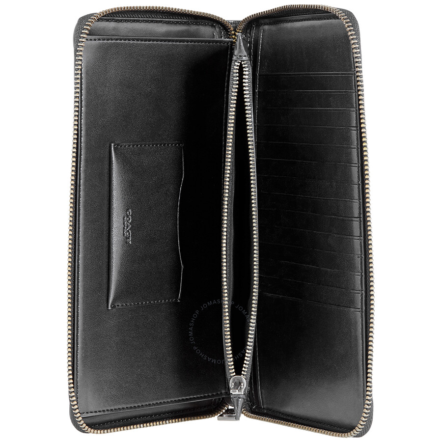 Coach Grey Signature Canvas Travel Wallet 66862 CHR 192643582354