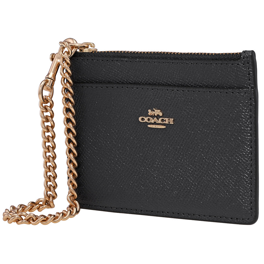 coach blue card holder