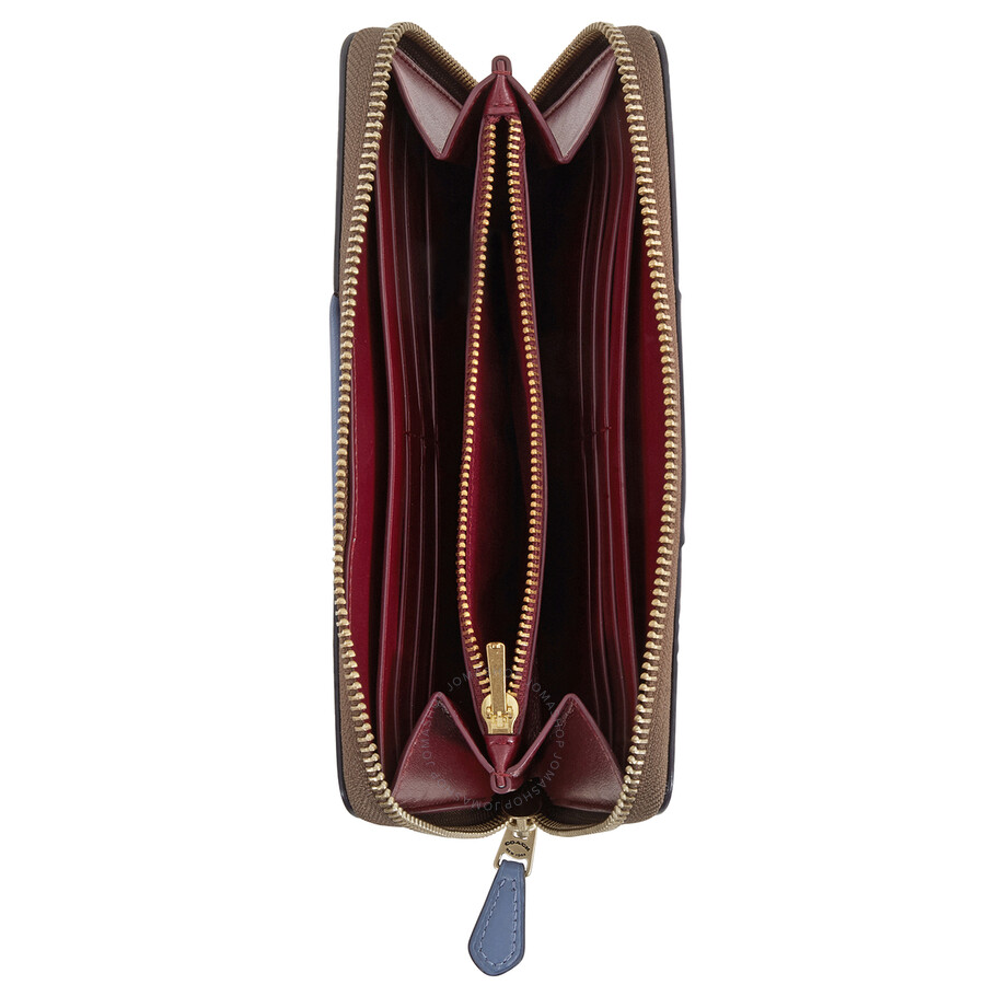 coach accordion zip wallet in colorblock signature canvas