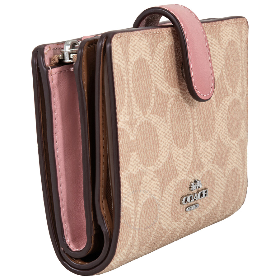 Coach Ladies Colorblock Signature Canvas Medium Corner Zip Wallet 33034