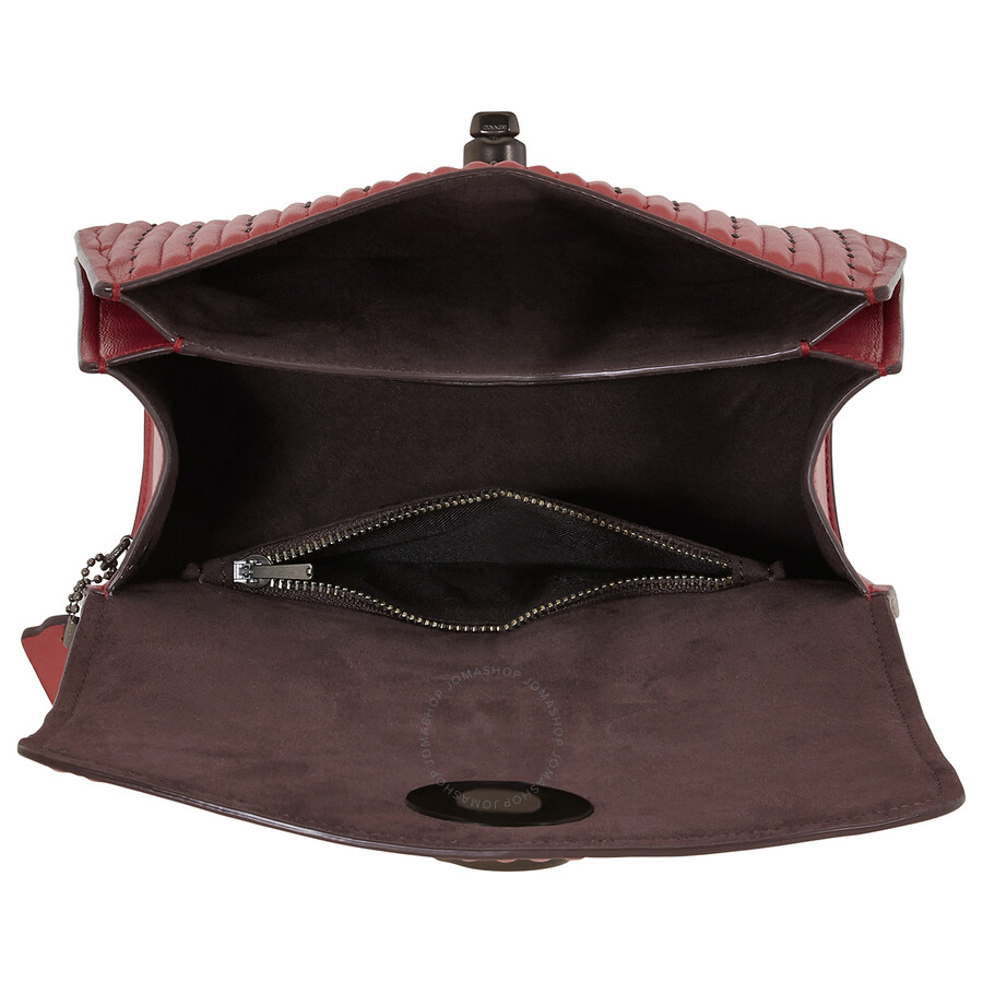 Coach Ladies Parker Top Handle Bag With Quilting and Rivets 76028 V5P1Y