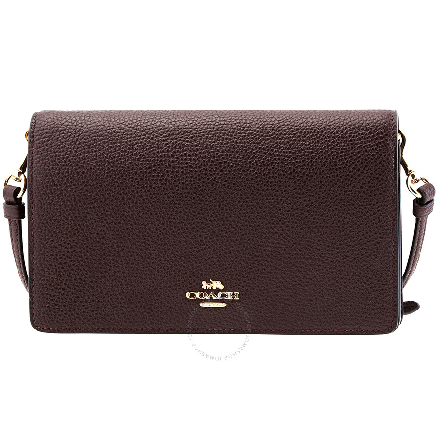 Coach Ladies Pebbled Leather Hayden Foldover Crossbody Clutch 87401