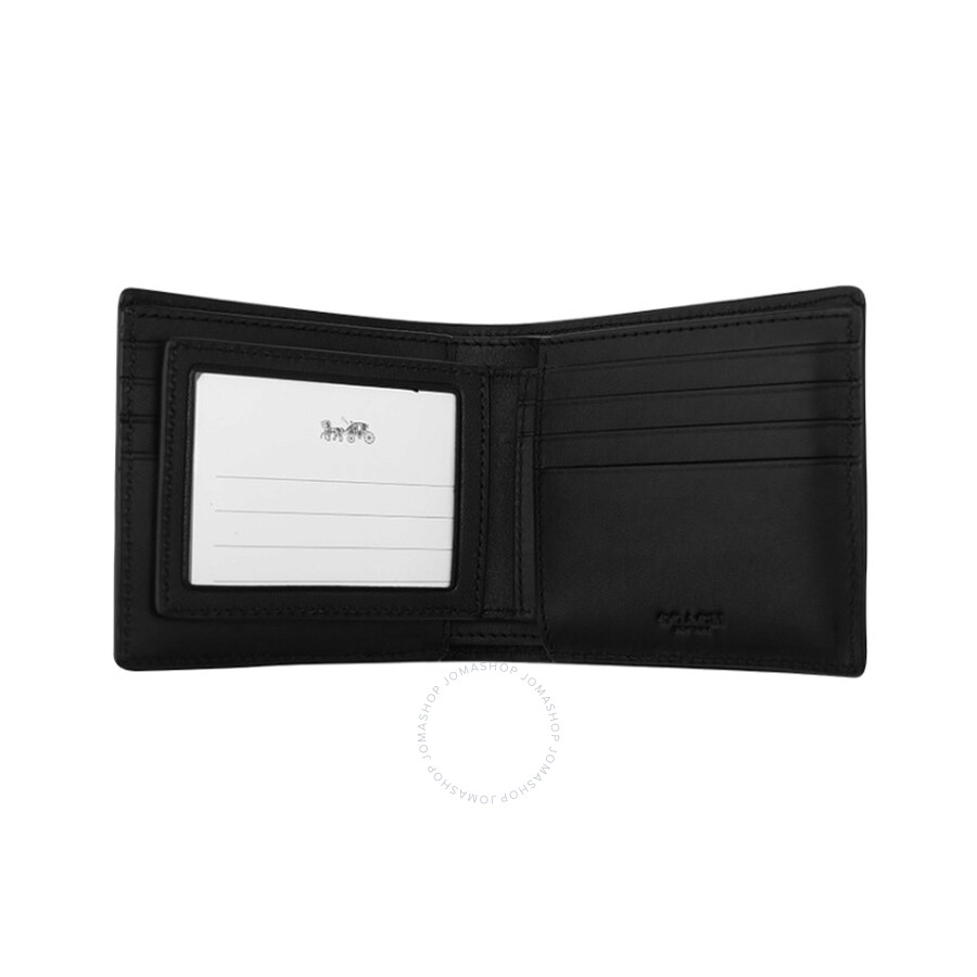 Coach Men's Black Signature Leather 3In1 Wallet 25609 BLK Handbags