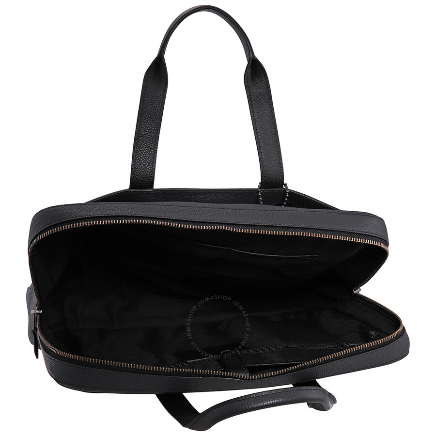 Coach Metropolitan Soft Briefcase In Pebbled Leather Black 72318