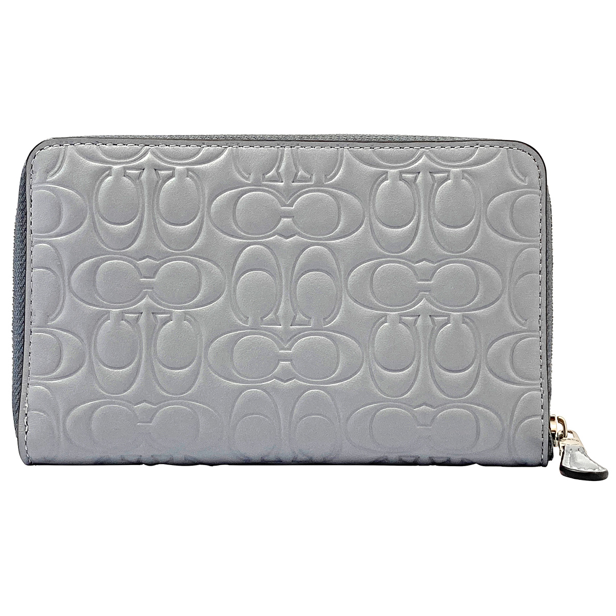 coach signature zip around wallet