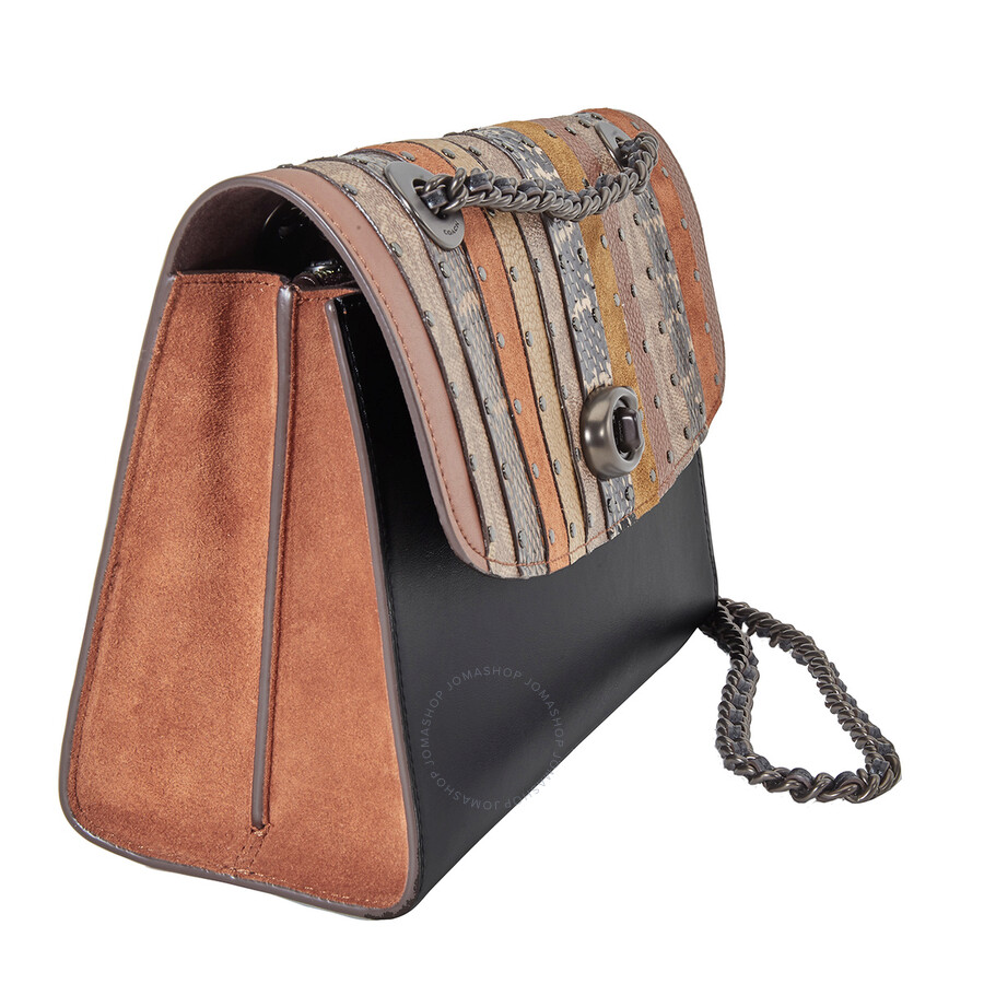 Coach patchwork stripe parker shoulder bag clearance