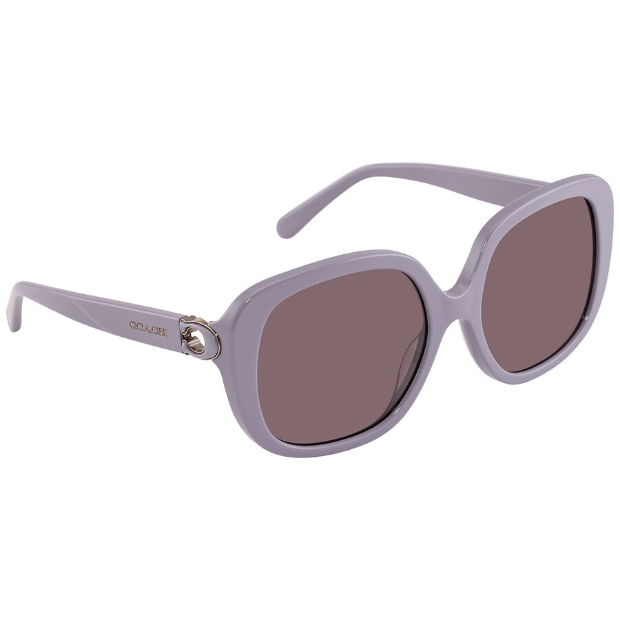 Coach Purple Brown Square Ladies Sunglasses HC8292 56907N 56