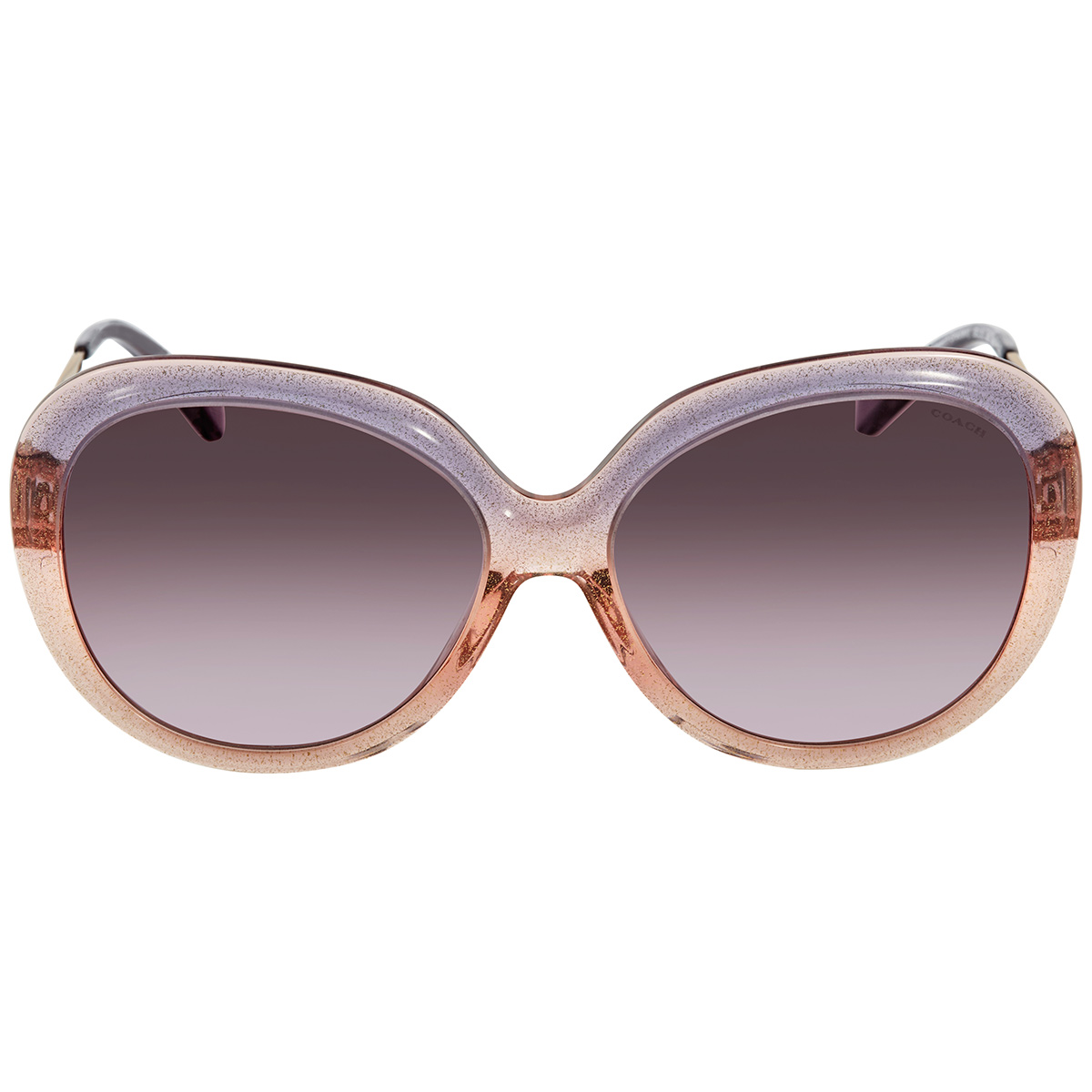 COACH Aviator ‘Kristina L012’ Purple/Silver Signature Sunglasses Coach HC 7003 (L012 Kristina) Multicolor Aviator Women main image 2