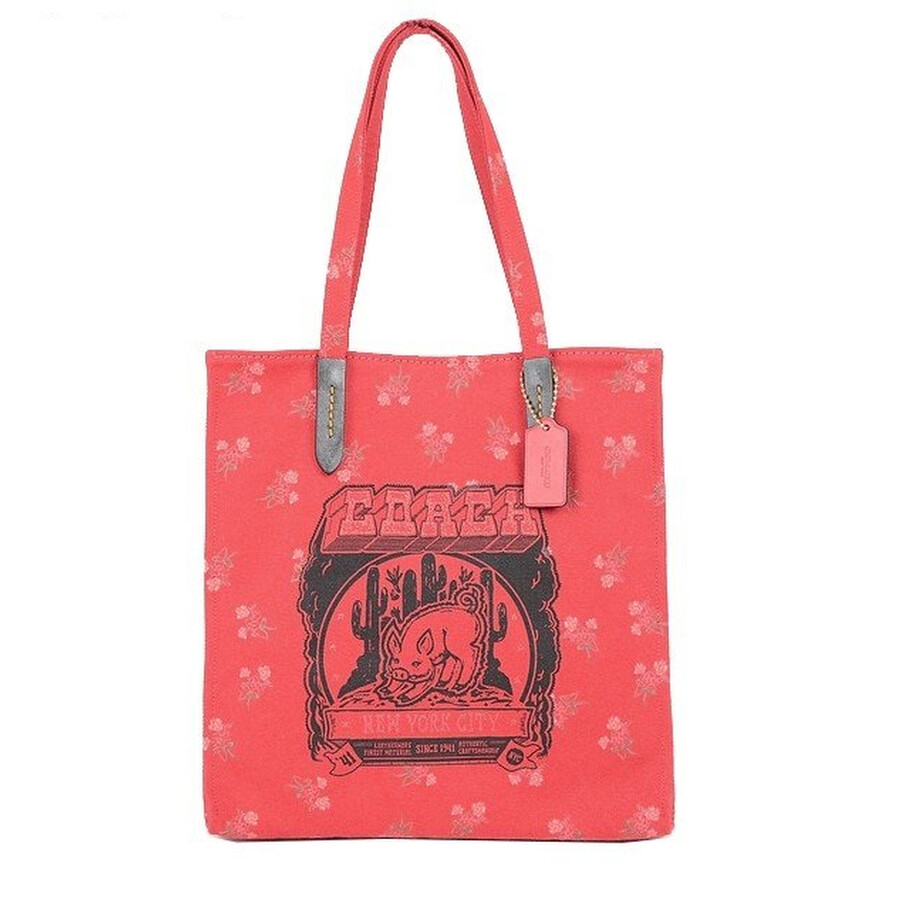 Coach Red Lunar New Year Tote With Pig Motif 55551 GDNP0 192643554481