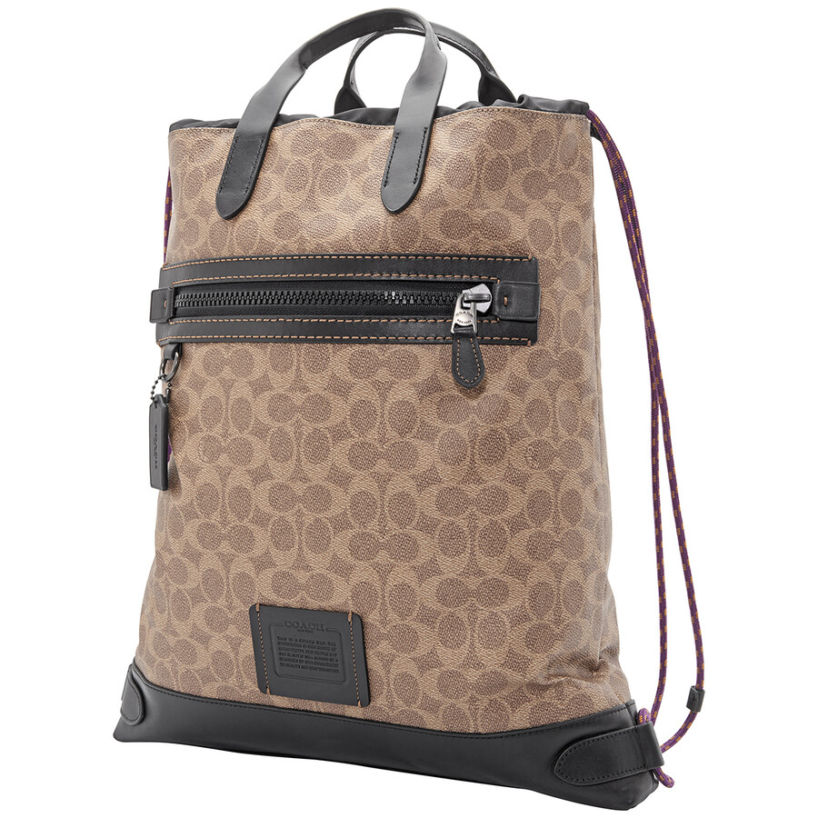 Coach Signature Canvas Academy Drawstring Backpack 69326 JIKHA