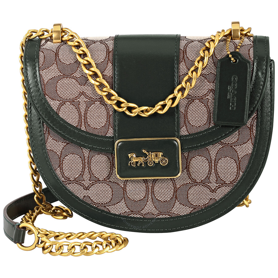 Coach Signature Textile Jacquard Alie Saddle Bag C5865 B4SZU