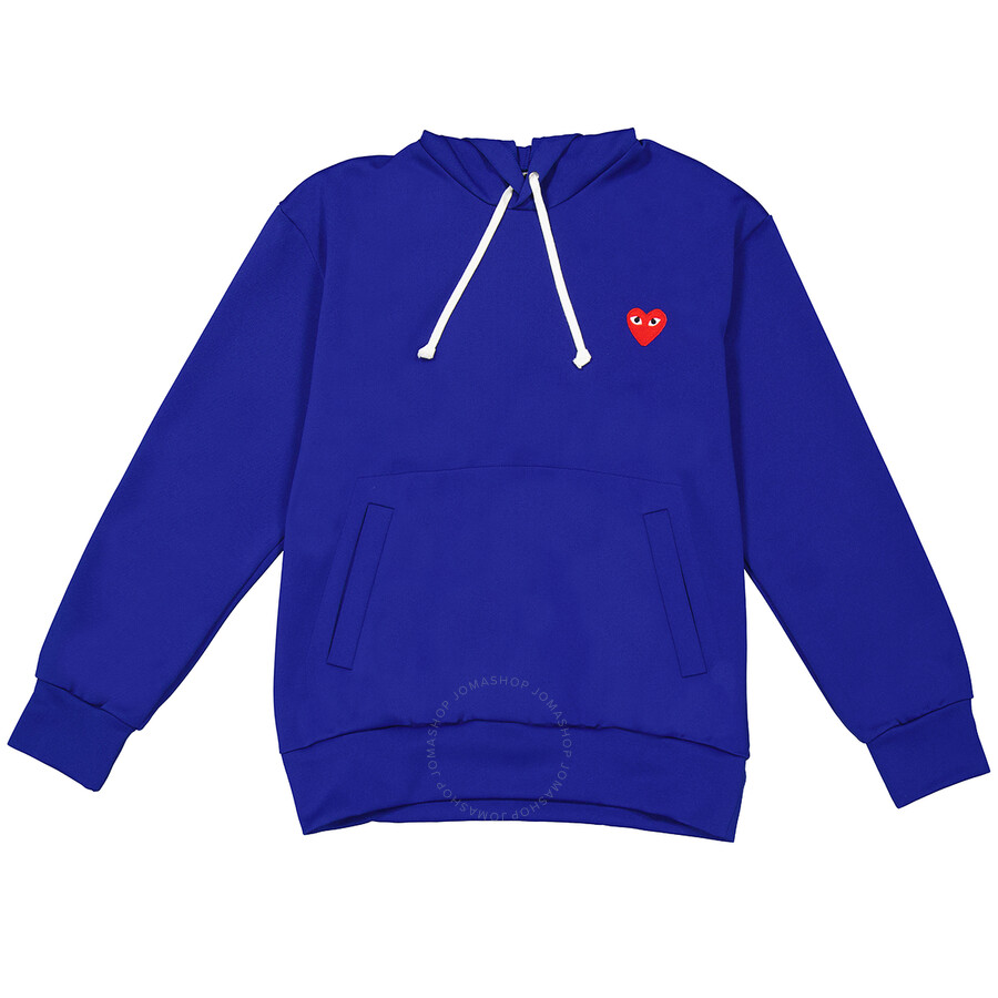 cdg hoodie blue