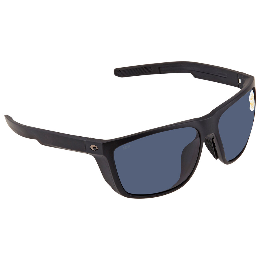 Costa Del Mar FERG XL Grey Polarized Polycarbonate Rectangular Men's Sunglasses 6S9012 901207 62