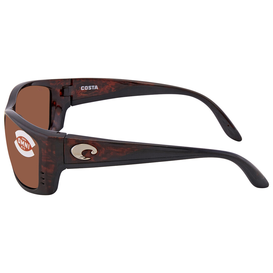 Costa Del Mar Fisch Polarized Copper 580P Rectangular Men's Sunglasses