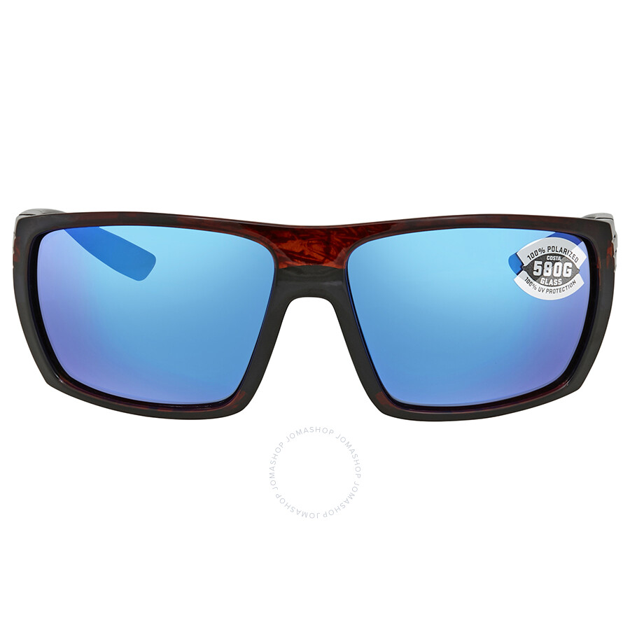 Costa Del Mar Hamlin Blue Mirror Rectangular Sunglasses HL 10 OBMGLP 097963506816 Sunglasses