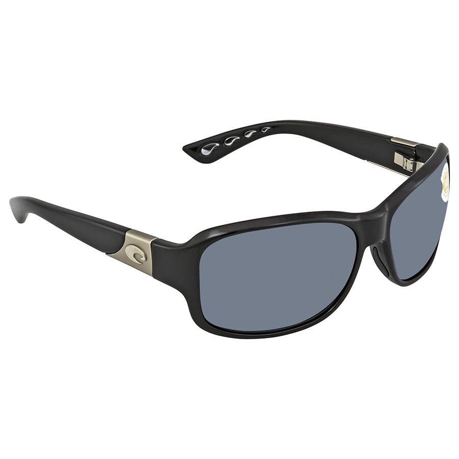Costa Del Mar Inlet Gray Polarized Plastic Square Sunglasses IT 11 OGP