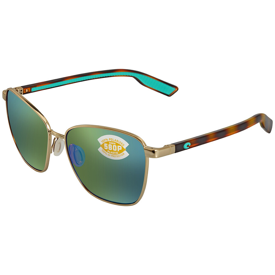 Costa Del Mar Paloma Green Mirror 580P Polarized Butterfly Ladies