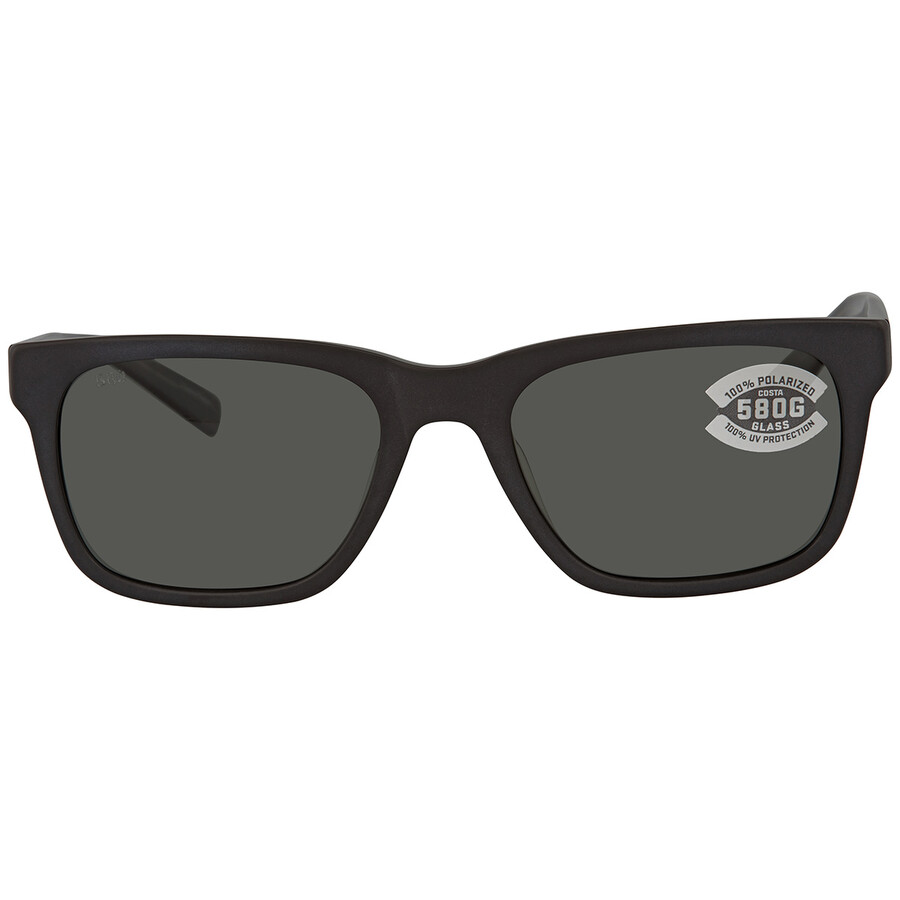 Costa Del Mar Tybee - Occhiali Da Sole Rettangolari Da Uomo, Cristallo Grigio Chiaro Lucido/Blu Specchio Polarizzato -580 G, 52 Mm - Foto 10