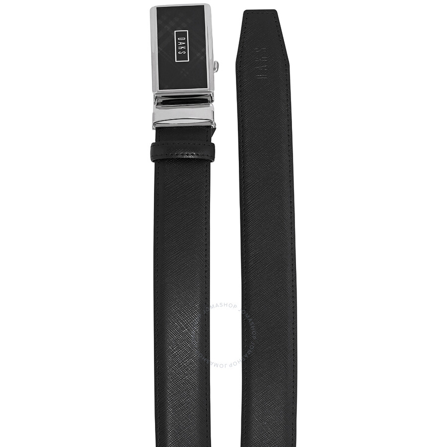 Daks Men's Black Adjustable Logo Buckle Belt GB2174 NK 8F 5060509613359