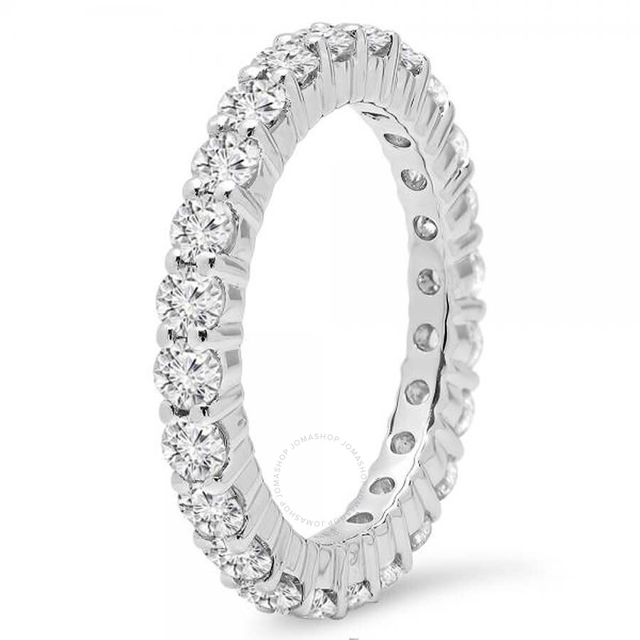 ctw Dazzlingrock Collection 1.70 Carat 10K Gold Round White Cubic Zirconia CZ Eternity Wedding Stackable Band