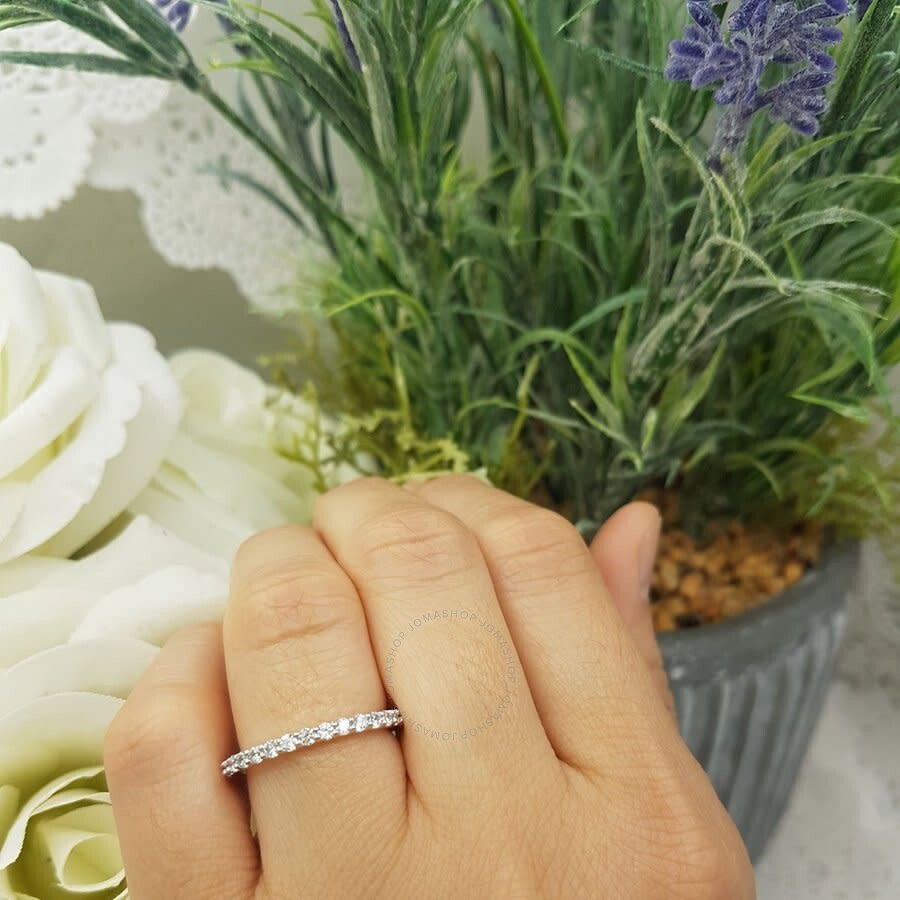 ctw Dazzlingrock Collection 1.70 Carat 10K Gold Round White Cubic Zirconia CZ Eternity Wedding Stackable Band