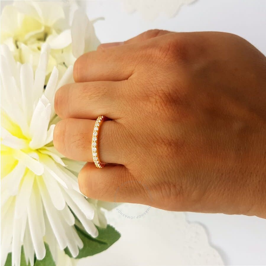 ctw Dazzlingrock Collection 1.70 Carat 10K Gold Round White Cubic Zirconia CZ Eternity Wedding Stackable Band