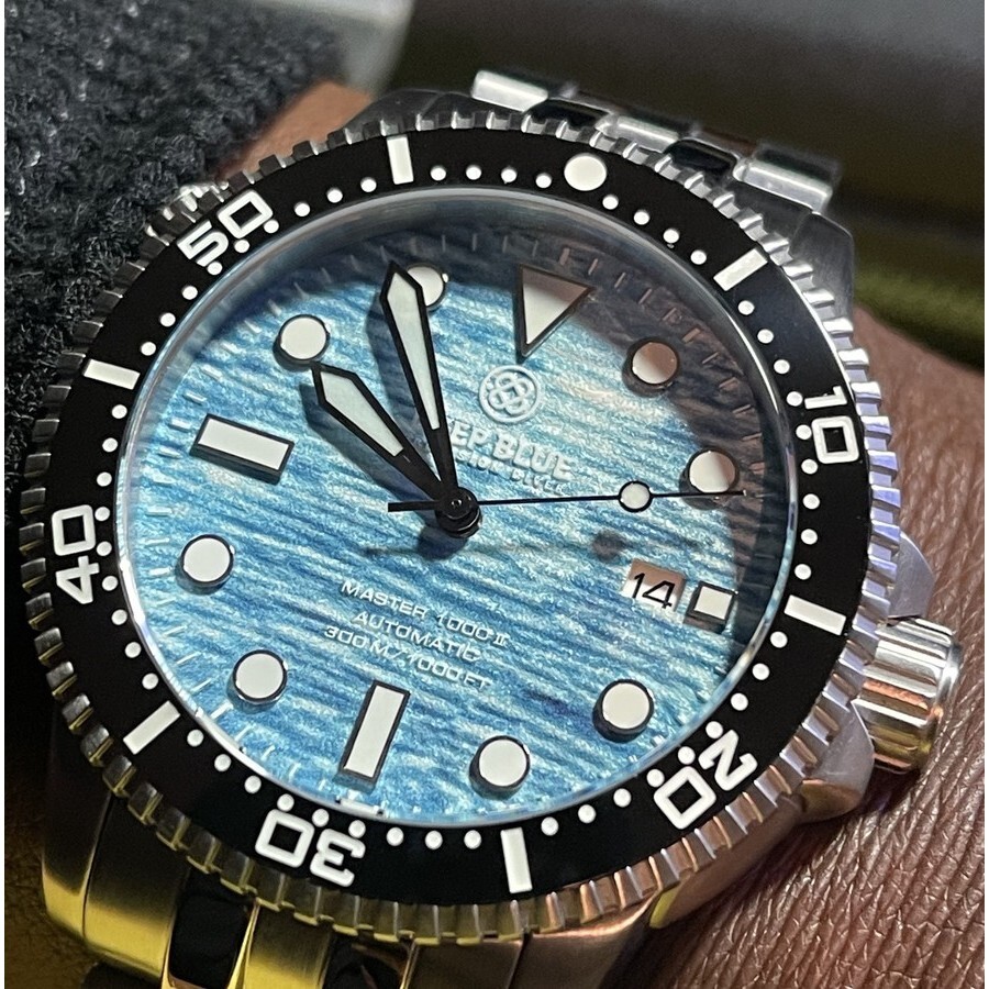 Deep Blue Diver 1000 Automatic Blue Dial Men's Watch DIVER1000OCEANAQUA Watches, Diver 1000